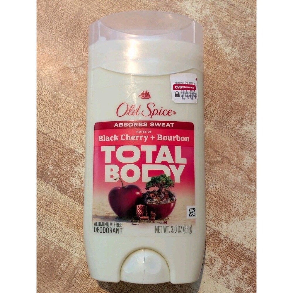 Old Spice Sensitive Black Cherry Bourbon Total Body Solid Stick Deodorant 24/7